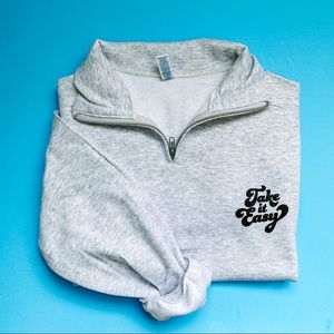 Take it easy quarter zip pullover